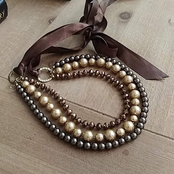 NWOT Stunning Chocolate Multi Strands Beaded Necklace - Picture 10 of 17